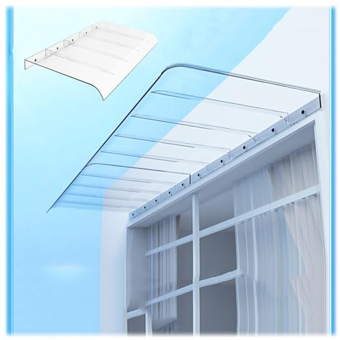 Tenda da sole per porte e finestre, con protezione UV, in policarbonato, copertura antipioggia e neve, per veranda, giardino, 55 x 50 cm