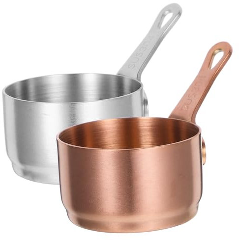 Cabilock Cacerola De Acero Inoxidable 304 Sartén Teppanyaki Calentador De Leche Cafetera Calentador De Mantequilla