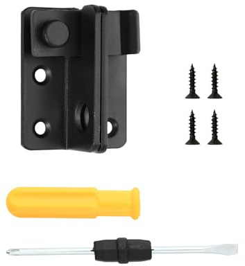 Stainless Steel Heavy Duty Gate Bolts for Wooden Gates, Lockable Shed Door Latch with Padlock Hole, Black Bolt Lock Set for Garden, Shed, Fence, Outdoor Gate Latch