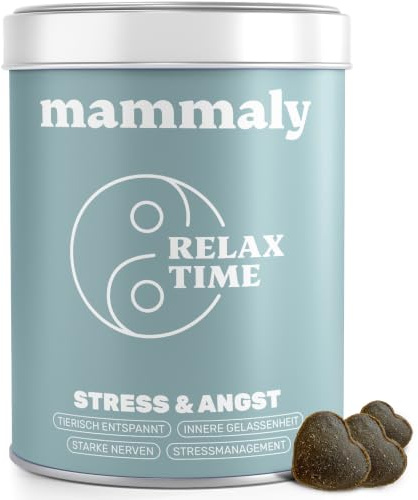 mammaly Relax Time® Entspannungs-Komplex mit Baldrian (bis 30 Tage) | 60 Snacks für Beruhigung & Anti-Stress - mit Bierhefe, Probiotika - DLG zertifiziert - mit Tierärzten entwickelt