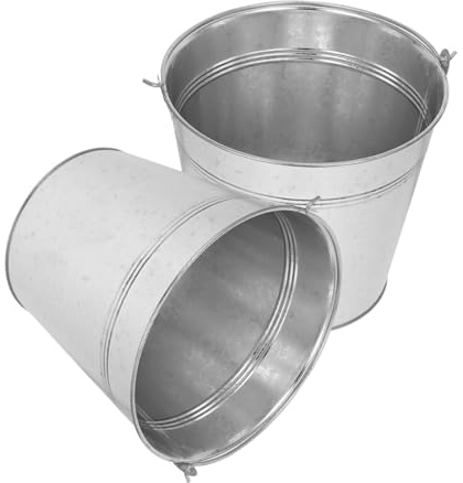 Yardenfun 2piezas Cubo Metal Cenizas Barbacoa Compacto para Carbón y Leña Exterior Portátil para Almacenaje y Uso Jardines y Chimeneas