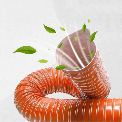 MACAGGTNTU Tuyau De Conduit Flexible en Silicone 20/32/45/76/80/120/127/180/254mm Tuyau D'Évacuation d'air pour Sèche-Linge Extracteur Ventilateur D'extraction(2m(6.6ft),20mm)