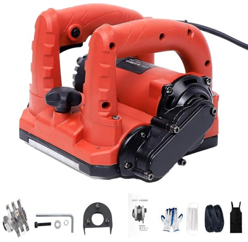 Electric Wall Planer, 1500W Double Handle Sander with Dust Suction Interface, Adjustable Planer Depth 1-4mm, 1000-4000 RPM for Efficient Wall Scraping