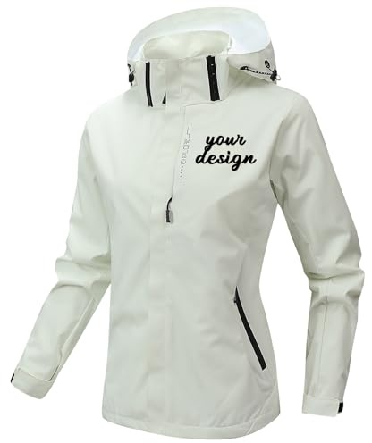 Nicevhljac Vestes softshell imperméables personnalisées pour femmes, manteau coupe-vent d'extérieur avec logo personnalisé, coupe-vent léger respirant avec capuche