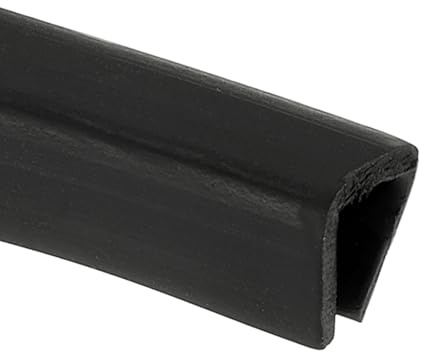 PATIKIL 10mm 4M Gummi Kantenschutz Flexibler U Kanal Kantenschutz Schwarz | Für Scharfe Kanten Von Blechtüren Autotüren Klappen Tischecken, Flexibler