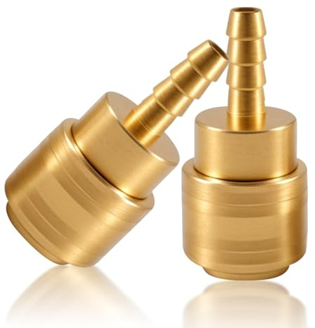 Schnellkupplung Druckluft NW 7,2 mit Schlauchtülle, Druckluft Kupplungsstecker mit 6mm Schlauchtülle, Druckluftkupplung mit 6mm Schlauch tülle, für Luftleitungen（2 Stück）