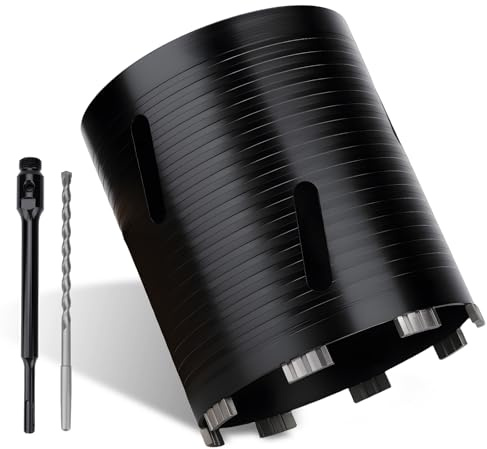 MOXPIFY 172mm x 170mm Long Diamond Core Drill Bit Set SDS Plus Shank | To Be Used In Concrete Masonry Brick Block Stone Granite.