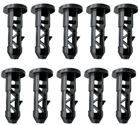 Outdoor Wheelie Bin Lid Hinge Pins Set for Residential Recycling Caddy and Commercial Garbage Collector Snap-On Rotating Axle Plug Fastener for Curbside Waste Bin Rollout Disposal Container (10pcs)