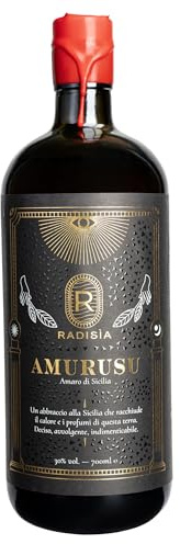 Radisia Amurusu - Amaro di Sicilia | Amaro Siciliano alle Erbe | Vol. 30% Bottiglia da 700 ml