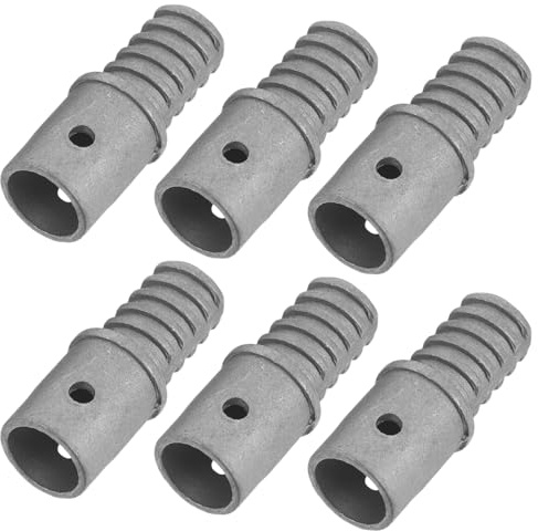 INOOMP 6pcs Metal Threaded Broom Handle Adapter with 22# American Standard Thread for 22cm Poles – Replacement Connector for Mop and Broom Handle Repair in Home Cleaning
