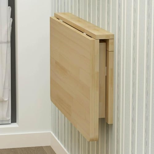Mesas plegables de madera maciza cuelgan mesas de pared, mesas de computadora, mesas de estudio, mesas de pared, mesas plegables en las paredes de los escritorios,50 * 30cm
