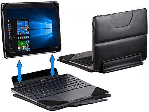 Navitech Cuir Noir detachables Portefeuille en Etui Housse/Couverture Compatible avec HP x2 10-p038nf Ultrabook 2-en-1 10
