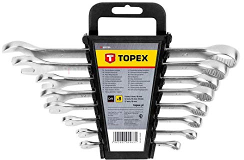 TOPEX Ring/steeksleutelset 6-19mm Din 3113