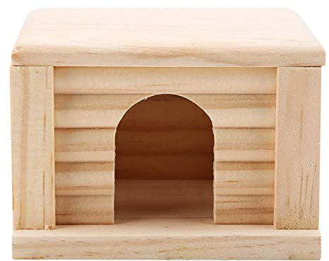 Hamsterhaus aus Holz Flat Top Hamster Cabin Schönes Kleintierhaus für Hamsterrattenmäuse