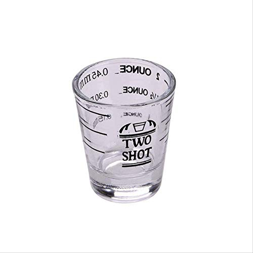 BAJIE Tasse à café en Verre épaissi Jigger Ounce Cup 30Ml / 40Ml / 60Ml Ounce Cup Graduate Graduation Measuring Cup Concentrated Cup Espresso Cup Coffee Black 30Ml