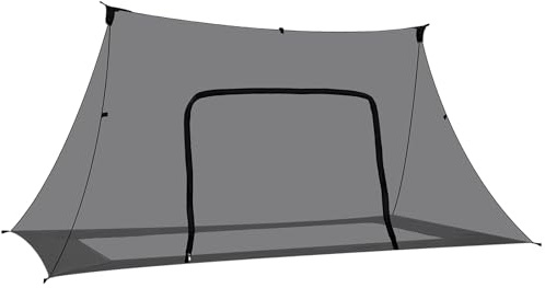 Onewind Camping Mosquito Net for Cot, Shelter Bugnet Camping Screen Room Ultralight No-See-Um Breathable Mesh Bugnet Mosquito Netting with Double Sided Zipper, Black