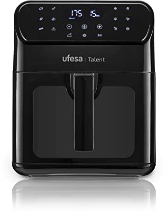 Ufesa Talent Freidora de Aire sin Aceite Airfryer de 6.5L, 13 Programas, 1500W, Temporizador, Temperatura 200ºC, Luz Interior, Sin BPA
