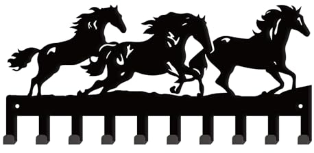 SUPERDANT Porte Clef Mural en Métal Décoratif avec 10 crochet pour Porte Clé Mural Organisateur Mural Ceinture D'Entrée Crochets pour Parapluie Porte-Clés Personnalisé 33x15cm