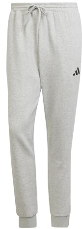 Adidas Uomo Essentials FEELCOZY Fleece Pant, Medium Grey Heather/Black, L