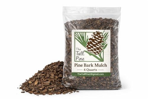 The Tall Pine Pine Bark Mulch Nuggets 2 Bags (8 Quarts), Small Mulch Chips for Indoor/Outdoor Container Gardening, Houseplant Mulch