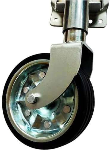 QICBYING Ruotino D'appoggio Rimorchio - Ruota di Sostegno Automatica Rimorchio, Rimorchio con Ruota Fantino Pesante, Supporto per Ruota Fantino Pieghevole, capacità di 1500 Libbre, Ruota da 20cm