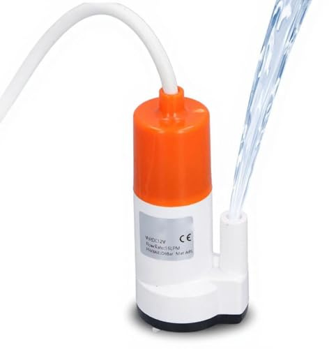 Candeon Micro Wasserpumpe Tauchpumpe, DC 12V Mini Tauch Pumpe Hochdruck wasserpumpe Motorpumpe, 16lpm Automatisch Geräuscharm Wohnmobil Tauchpumpe mit Druckschalter für RV, Gärten, Aquarium, Teich