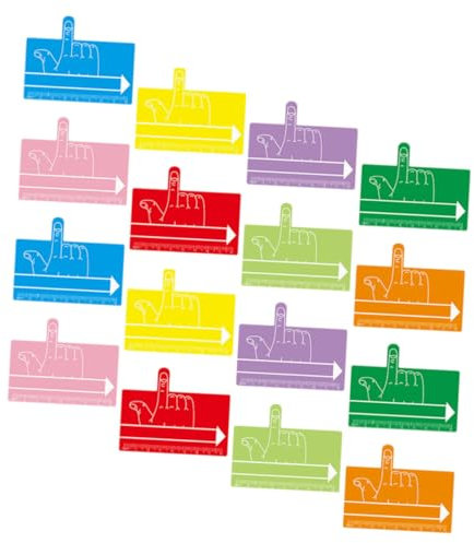 CAXUSD Outils D'écriture Espaceur Doigts 16 Pièces Couleur Multicolore Marque-page De Lecture Pour Garçon Et Filles Outil De Lecture Pour Dyslexiques Amélioration Concentration