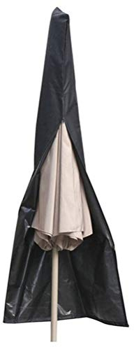 JIUYUEYA Black Outdoor Parasol Cover Terrace Parasol Cover Garden Umbrella Cover Dustproof Waterproof Cover with Adjustable Tightening Strap(25x55x230cm)