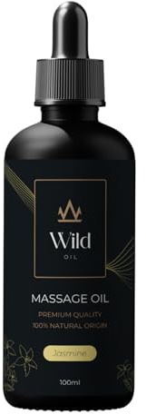 Wild Aceite de Masaje Natural, Hidratante y Portador, Vegano y Hipoalergénico, Para Cuidado Corporal, Tratamiento Muscular y Aromaterapia, Ideal Post-baño - 100ml