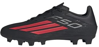 adidas Unisex F50 Club Firm Ground/Multi Ground Football Boots, core Black/Lucid red/core Black, 11 UK