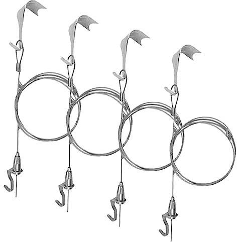 Hoement 4 juegos Cuerdas para Colgar Cuadros con Ganchos Ajustables Resistente y Duradera para Fotos para Hogar Oficina y Museos