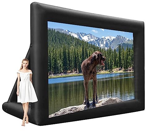 Inflatable movie screen, Inflatable Projector Screen Outdoor with Quiet Fan, Blow up Mega cinema screen Theater Projector Screen for Backyard Party Travel
