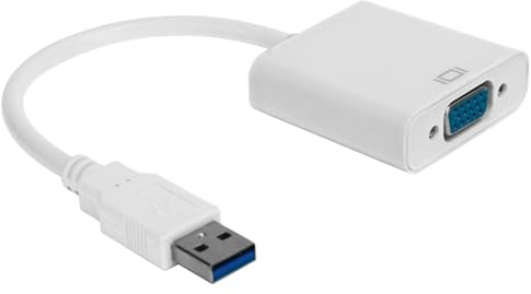 aqxreight Cable de Adaptador USB 3.0 a VGA para Salida de Video HD 1080p en Múltiples Pantallas (White)