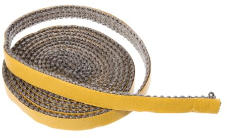 TEHAUX Junta Autoadhesiva 3mm X 12mm X 2m Fibra de Vidrio Resistente al Calor Piezas de Repuesto Sellador para Estufas y Chimeneas para Estufa de Leña para Puerta de Chimenea
