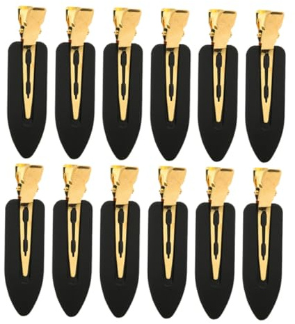 Zerodeko 12 piezas Clips para Pelo sin Doblar Ni Marcas Pinzas Suaves y Ligeras para Flequillo y Maquillaje Sin Arrugas ni Pliegues para Peinados Delicados
