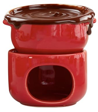 per fonduta al Cioccolato | Resistente al Calore scaldabagno Antiaderente | Set di Tazze da fonduta con forchette - per Formaggio Marshmallow Tuffo Dessert Bevanda Cena Matrimonio Festa