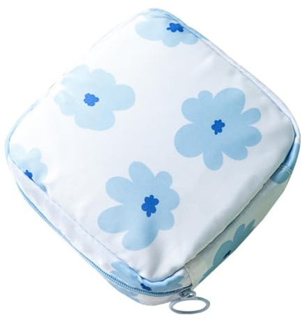 ERINGOGO Bolsa para Guardar Toallas Sanitarias Cremallera Tamaño Pequeño Portátil para Compresas Menstruales Monedero Femenino para Uso Viaje y Actividades al Aire Libre Color Aleatorio