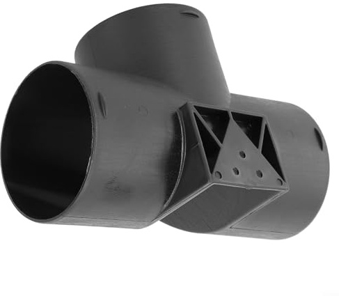 Connecteur de sortie en T 75 mm pour chauffage Webasto – Tuyau d'aération en plastique chaud, 160 mm de long, noir
