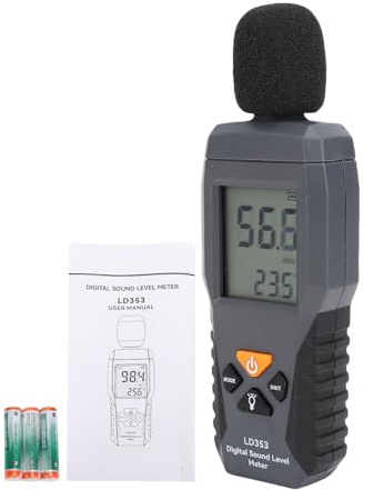 Marhynchus Medidor de Nivel de Sonido, Medidor de Decibelios Digital con Retroiluminación, Medición de Temperatura, DB para Uso en la Oficina en el Hogar