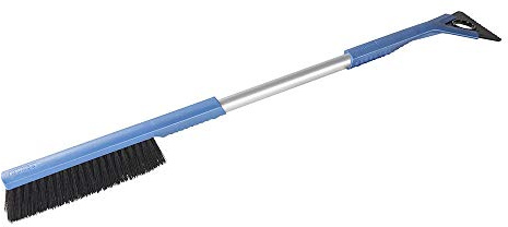 Kungs Mega-is - Schneebesen mit Eiskratzer - 77 cm Aluminiumstiel, 3-in-1 Schaber, robuste Polycarbonat-Klinge & lackschonende Borsten - entwickelt in Finnland (Blau)