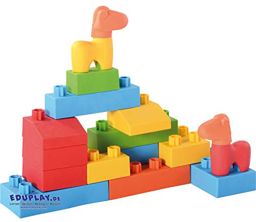 EDUPLAY 120544 Weichbausteine U3, mehrfarbig, 53-teilig (1 Set)