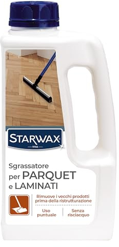 STARWAX - Decapante disolvente para parquet y laminados - Elimina productos antiguos y desengrasa antes de la renovación - Sin aclarado - Optimiza el acabado - Fabricado en Francia - 1 l - 80 m²