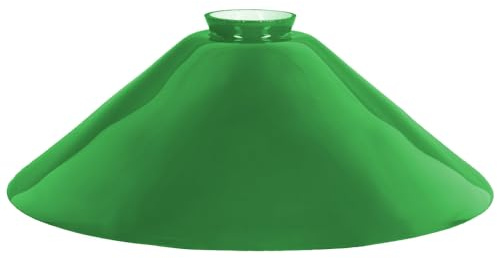 Schusterschirm Lampenglas Ersatzglas Ø 300mm Grün, Leuchtenglas rund Schusterglas Opalglas Glasschirm mit Kragen