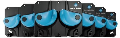 Gravity Grabber Ultimate Ski & Snowboard Wandhalterung - Passt zu jedem Ski/Snowboard - für Schadensfrei Lagerung von Rocker, Tips, Tails - 6X - Cyan