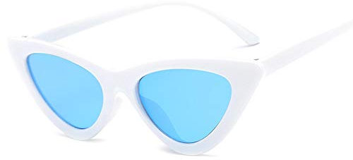 Sunglasses Modische Sonnenbrille Retro Kleine Cat Eye Triangle Sonnenbrille Frauen Vintage Cateye Rahmen Spiegel Linse S
