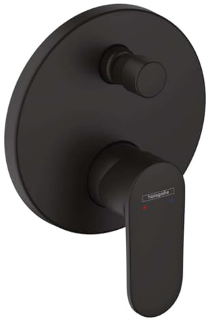 hansgrohe Vernis Blend Miscelatore Monocomando Vasca ad Incasso con Valvola Antiriflusso (EN1717), Nero Opaco, 71467670