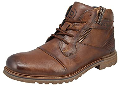bugatti bugatti Herren 321A0U343200-6300 Vittore Schnürboots Nappaleder Used-Look robust, Groesse 44, braun, Bottes, Cognac,