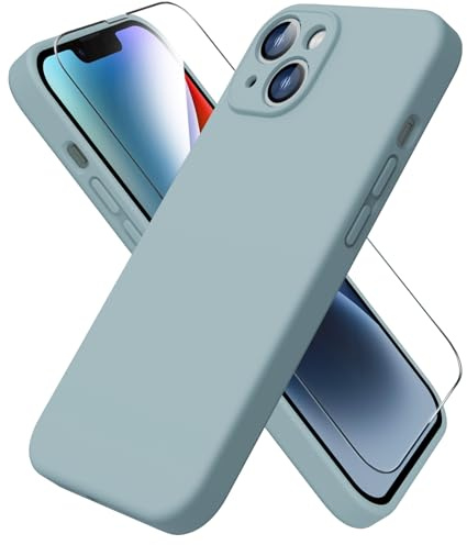 ACRONIX for iPhone 14 Case with 1 x Screen Protector, Soft Silicone Cover | Succulent,6.1 Inch,Full Body Protection,Dust Resistant,Anti-Scratch,Anti-Slip,Shockproof Durable,Soft Touch Grip,Gel Rubber