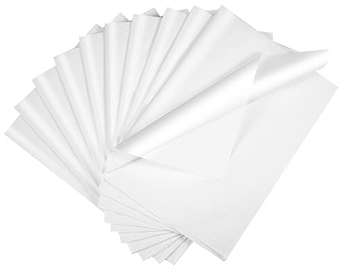 ihaspoko 100 Fogli di Carta Velina Bianco, 50×35cm Carta da Regalo per Artigianato e la Decorazione di Confezioni Regalo