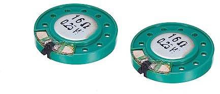 QUARKZMAN 16 Ohm 0.25W Rund Interne Magnet Lautsprecher x 2Stk | Plastik Schale Magnetlautsprecher für Hause Audio Video Geräte [ Aluminum Metall Plastik ]